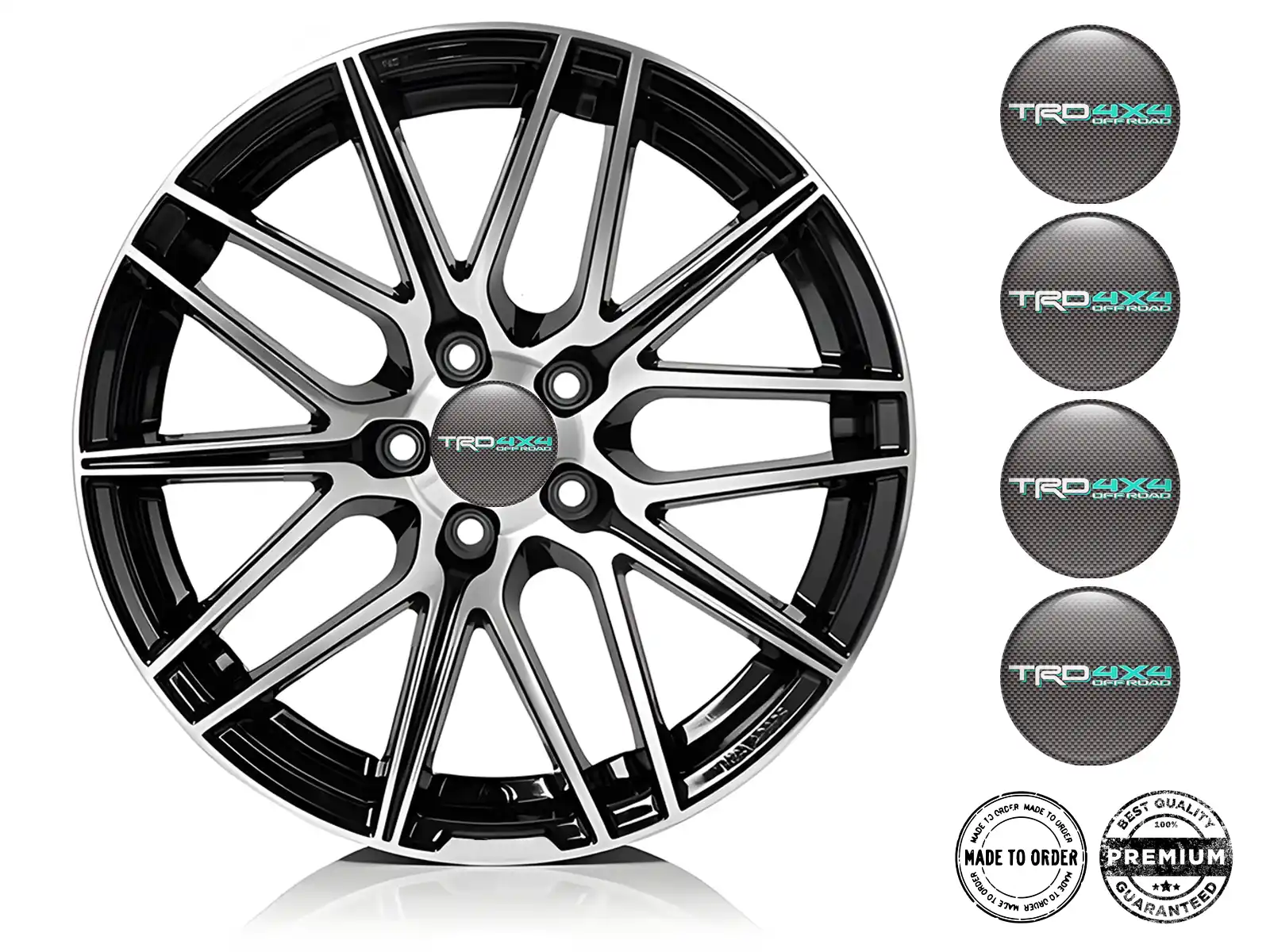 Toyota TRD Logo Insignia de Rueda Pegatinas Bombadas Custom